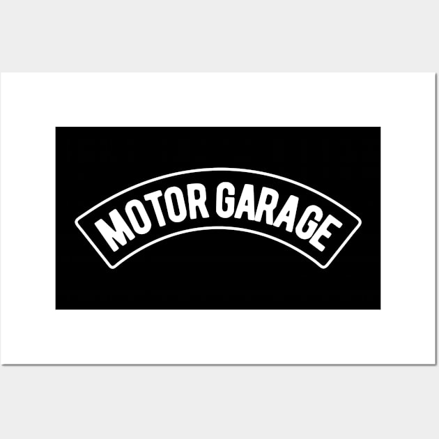 Motor Garage Banner Wall Art by ShirtyLife